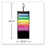 Desk Free Hanging Organizer With Case, 1" Expansion, 6 Sections, Buckle Closure, Letter Size, Black