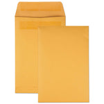 Redi-Seal Catalog Envelope, #1, Cheese Blade Flap, Redi-Seal Adhesive Closure, 6 x 9, Brown Kraft, 100/Box