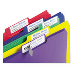 Extra-Large TrueBlock File Folder Labels with Sure Feed Technology, 0.94 x 3.44, White, 18/Sheet, 25 Sheets/Pack