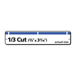 Permanent TrueBlock File Folder Labels with Sure Feed Technology, 0.66 x 3.44, Blue/White, 30/Sheet, 50 Sheets/Box