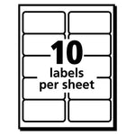 EcoFriendly Mailing Labels, Inkjet/Laser Printers, 2 x 4, White, 10/Sheet, 25 Sheets/Pack