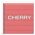 Ruled Index Cards, 3 x 5, Cherry, 100/Pack