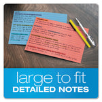 Ruled Index Cards, 5 x 8, Blue/Violet/Canary/Green/Cherry, 100/Pack