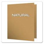 Earthwise by Oxford 100% Recycled Paper Twin-Pocket Portfolio, 100-Sheet Capacity, 11 x 8.5, Natural, 25/Box