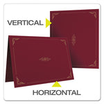 Certificate Holder, 11.25 x 8.75, Burgundy, 5/Pack