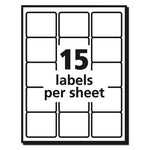 Durable Permanent ID Labels with TrueBlock Technology, Laser Printers, 2 x 2.63, White, 15/Sheet, 50 Sheets/Pack