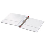 Treated ClearVue Locking Slant-D Ring Binder, 3 Rings, 1" Capacity, 11 x 8.5, White