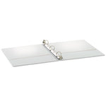 Treated Binder ClearVue Locking Round Ring Binder, 3 Rings, 1" Capacity, 11 x 8.5, White