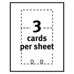 Large Rotary Cards, Laser/Inkjet, 3 x 5, White, 3 Cards/Sheet, 150 Cards/Box