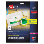 Vibrant Laser Color-Print Lels w/ Sure Feed, 4.75 x 7.75, White, 50/Pack