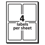 Vibrant Laser Color-Print Labels w/ Sure Feed, 3.75 x 4.75, White, 100/PK