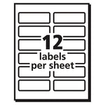 Vibrant Laser Color-Print Labels w/ Sure Feed, 1.25 x 3.75, White, 300/Pack