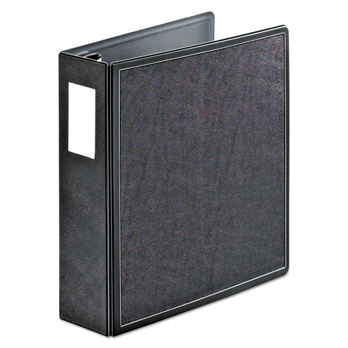 SuperLife Easy Open Locking Slant-D Ring Binder, 3 Rings, 3" Capacity, 11 x 8.5, Black