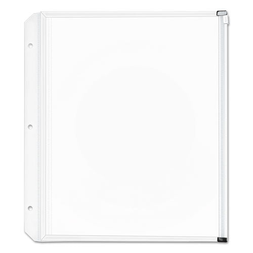 Expanding Zipper Binder Pockets, 8.5 x 11, Clear, 3/Pack