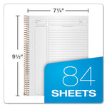 Gold Fibre Wirebound Project Notes Book, 1-Subject, Project-Management Format, Green Cover, (84) 9.5 x 7.25 Sheets