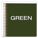 Gold Fibre Wirebound Project Notes Book, 1-Subject, Project-Management Format, Green Cover, (84) 9.5 x 7.25 Sheets