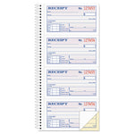 2-Part Receipt Book, Two-Part Carbonless, 4.75 x 2.75, 4 Forms/Sheet, 200 Forms Total