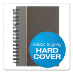 Royale Wirebound Business Notebooks, 1-Subject, Medium/College Rule, Black/Gray Cover, (96) 8.25 x 5.88 Sheets