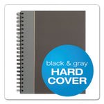 Royale Wirebound Business Notebooks, 1-Subject, Medium/College Rule, Black/Gray Cover, (96) 10.5 x 8 Sheets