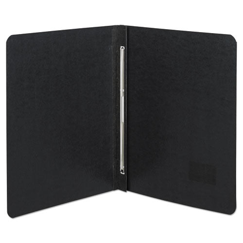 PRESSTEX Report Cover with Tyvek Reinforced Hinge, Side Bound, Two-Piece Prong Fastener, 3" Capacity, 8.5 x 11, Black/Black