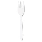 Style Setter Mediumweight Plastic Forks, White, 1000/Carton