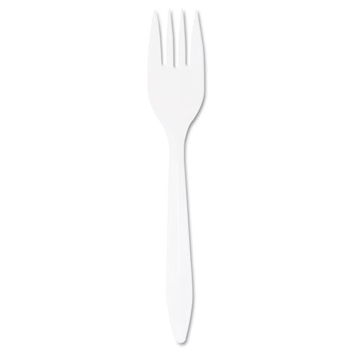 Style Setter Mediumweight Plastic Forks, White, 1000/Carton