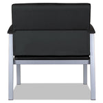 Alera metaLounge Series Bariatric Guest Chair, 30.51" x 26.96" x 33.46", Black Seat, Black Back, Silver Base