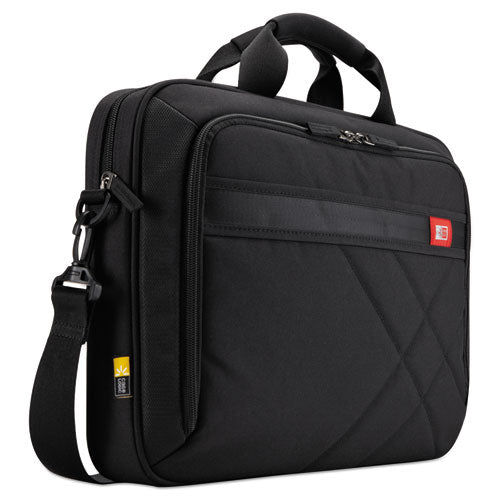 Diamond Laptop Briefcase, Fits Devices Up to 17", Nylon, 17.3 x 3.2 x 12.5, Black