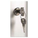 Locking Key Cabinet, 54-Key, Brushed Aluminum, Silver, 11.75 x 4.63 x 11