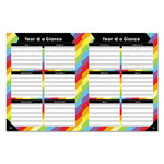 Teacher Planner, Weekly/Monthly, Two-Page Spread (Seven Classes), 10.88 x 8.38, Balloon Theme, Black Cover
