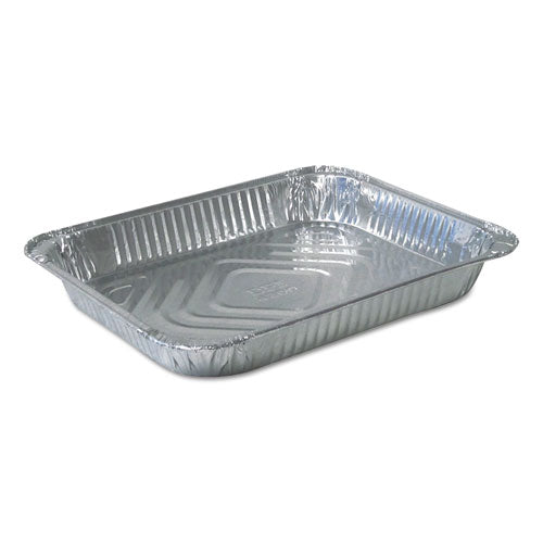 Aluminum Steam Table Pans, Half-Size Shallow—79.5 oz., 1.69" Deep, 10.38 x 12.75, 100/Carton