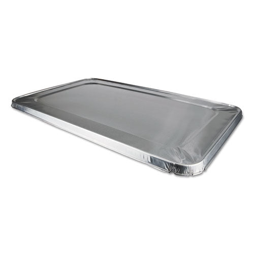 Aluminum Steam Table Lids, Fits Rolled Edge Full-Size Pan, 12.88 x 20.81 x 0.63, 50/Carton