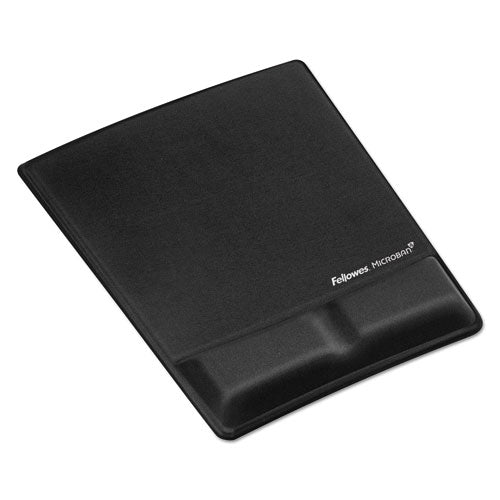 Ergonomic Memory Foam Wrist Support with Attached Mouse Pad, 8.25 x 9.87, Black