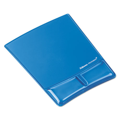 Gel Wrist Support with Attached Mouse Pad, 8.25 x 9.87, Blue