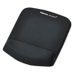 PlushTouch Mouse Pad with Wrist Rest, 7.25 x 9.37, Black