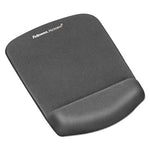 PlushTouch Mouse Pad with Wrist Rest, 7.25 x 9.37, Graphite