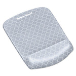 PlushTouch Mouse Pad with Wrist Rest, 7.25 x 9.37, Lattice Design