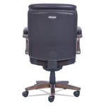 Woodbury Mid-Back Executive Chair, Supports Up to 300 lb, 18.75" to 21.75" Seat Height, Brown Seat/Back, Weathered Sand Base