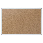 Cork Bulletin Board, 36 x 24, Tan Surface, Silver Aluminum Frame