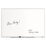 Dry Erase Board, 36 x 24, Melamine White Surface, Silver Aluminum Frame