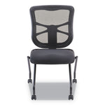 Alera Elusion Mesh Nesting Chairs, Supports Up to 275 lb, 18.1" Seat Height, Black Seat, Black Back, Black Base, 2/Carton