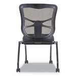 Alera Elusion Mesh Nesting Chairs, Supports Up to 275 lb, 18.1" Seat Height, Black Seat, Black Back, Black Base, 2/Carton