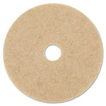 Natural Hog Hair Burnishing Floor Pads, 17" Diameter, Tan, 5/Carton