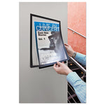 DURAFRAME Sign Holder, 11 x 17, Black Frame, 2/Pack