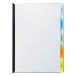 View-Tab Report Cover, Grooved Sliding Bar, 8.5 x 11, Clear/Clear