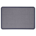 Contour Fabric Bulletin Board, 48 x 36, Light Blue Surface, Navy Blue Plastic Frame