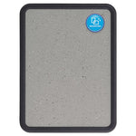 Contour Granite Board, 36 x 24, Granite Gray Surface, Black Plastic Frame