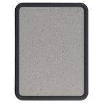 Contour Granite Board, 36 x 24, Granite Gray Surface, Black Plastic Frame