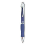 GR8 Gel Pen, Retractable, Medium 0.7 mm, Blue Ink, Blue/Silver Barrel, 12/Pack