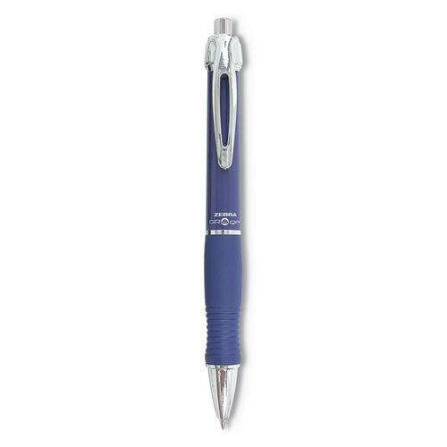 GR8 Gel Pen, Retractable, Medium 0.7 mm, Blue Ink, Blue/Silver Barrel, 12/Pack